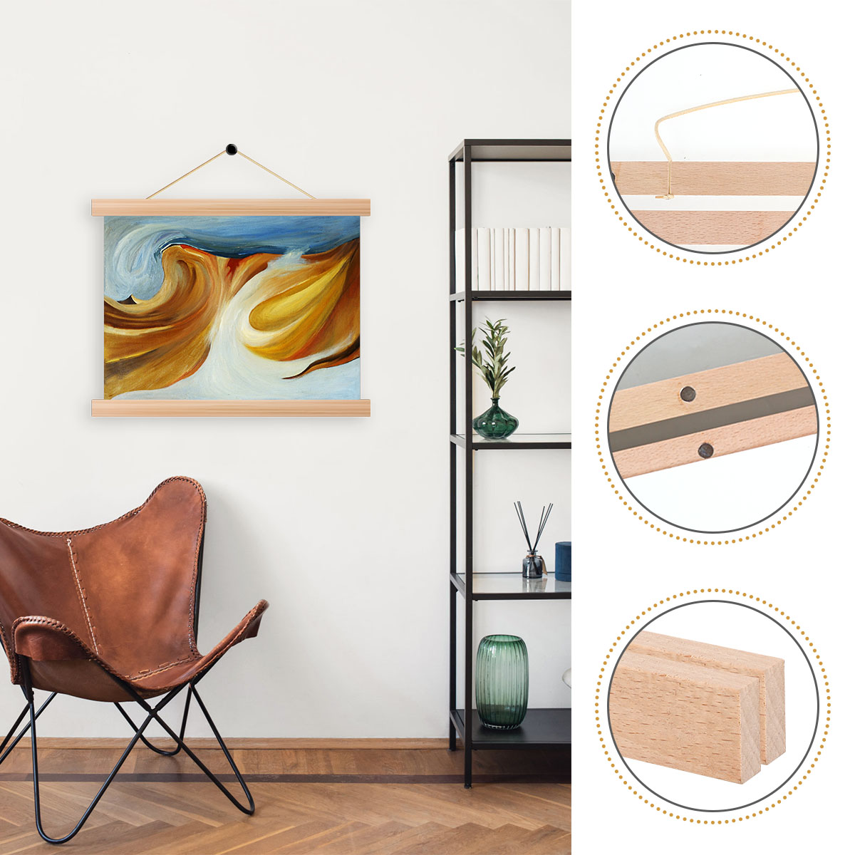 4pcs Picture Poster Hanger Fra - đánh giá và giá Engraved Wood Frame