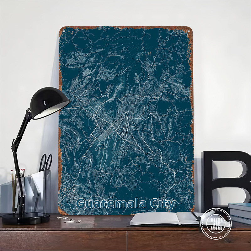 Guatemala City Map Tinplate Po - đánh giá và giá Custom Map Poster