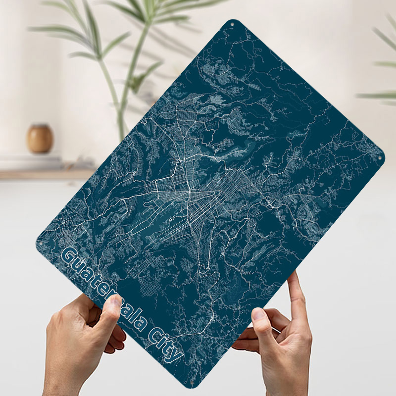 Guatemala City Map Tinplate Po - đánh giá và giá Custom Map Poster
