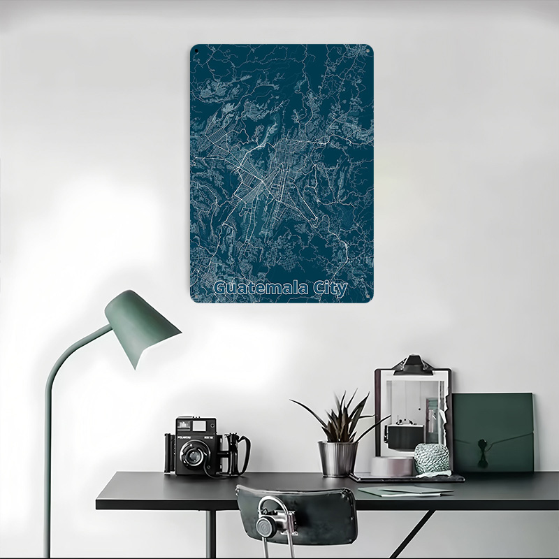 Guatemala City Map Tinplate Po - đánh giá và giá Custom Map Poster