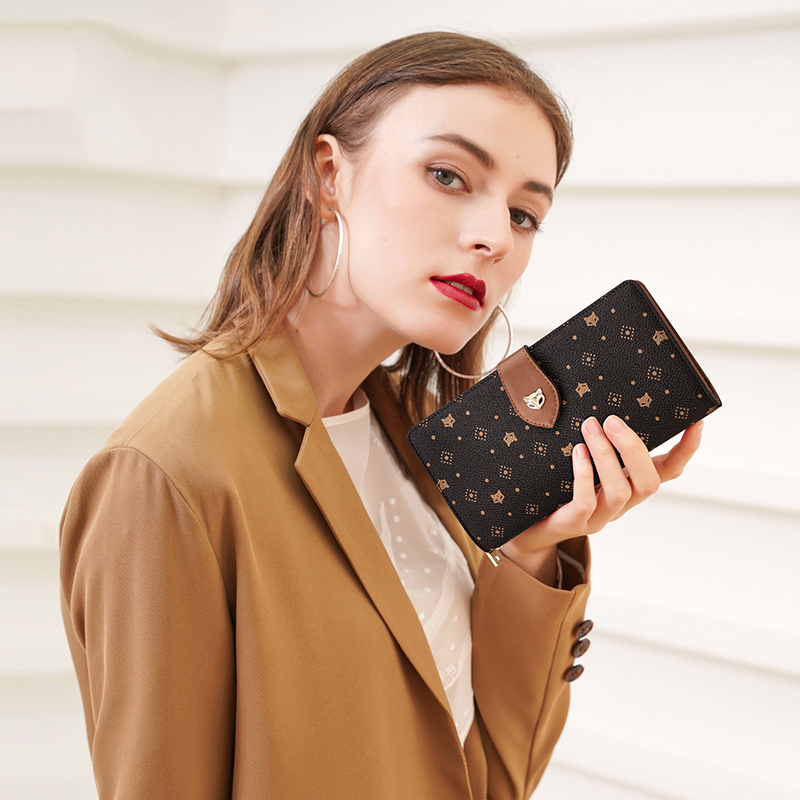 FOXER Women Long Wallet Card & - đánh giá và giá Monogram Keychain Leather