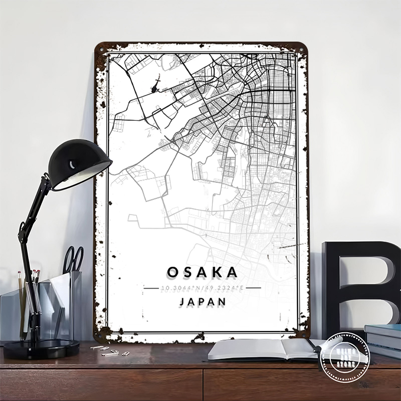 Osaka Map 3D Texture Printed P - đánh giá và giá Custom Map Poster