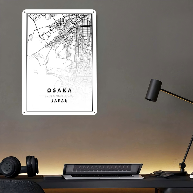 Osaka Map 3D Texture Printed P - đánh giá và giá Custom Map Poster