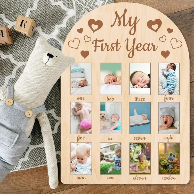 Wooden Baby Commemorative Phot - đánh giá và giá Engraved Wood Frame