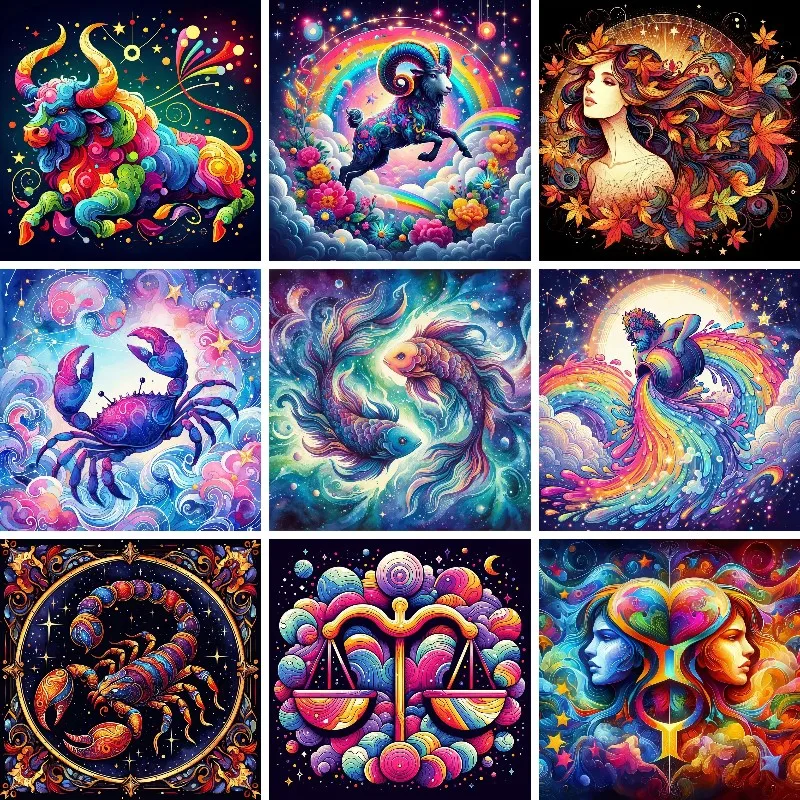 5D Diamond Painting Zodiac Sig - đánh giá và giá Photo Mosaic Print