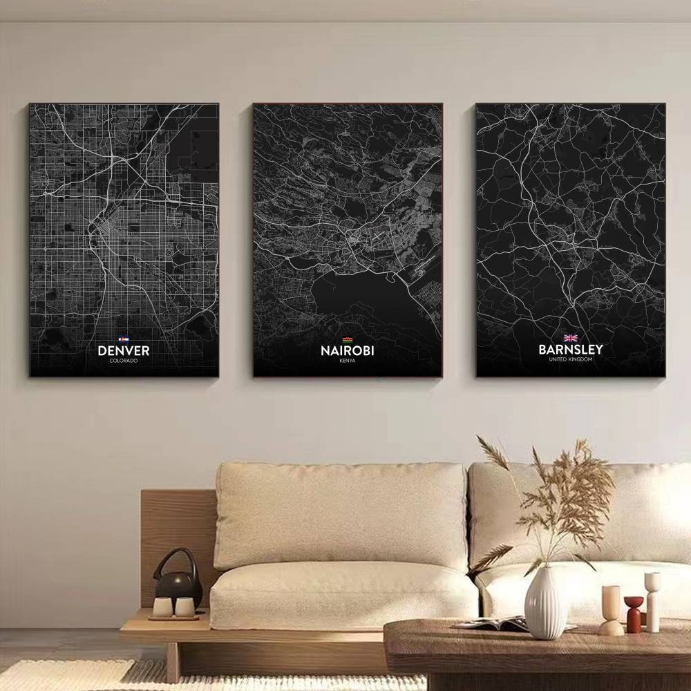 Paris London New York CUSTOM C - đánh giá và giá Custom Map Poster