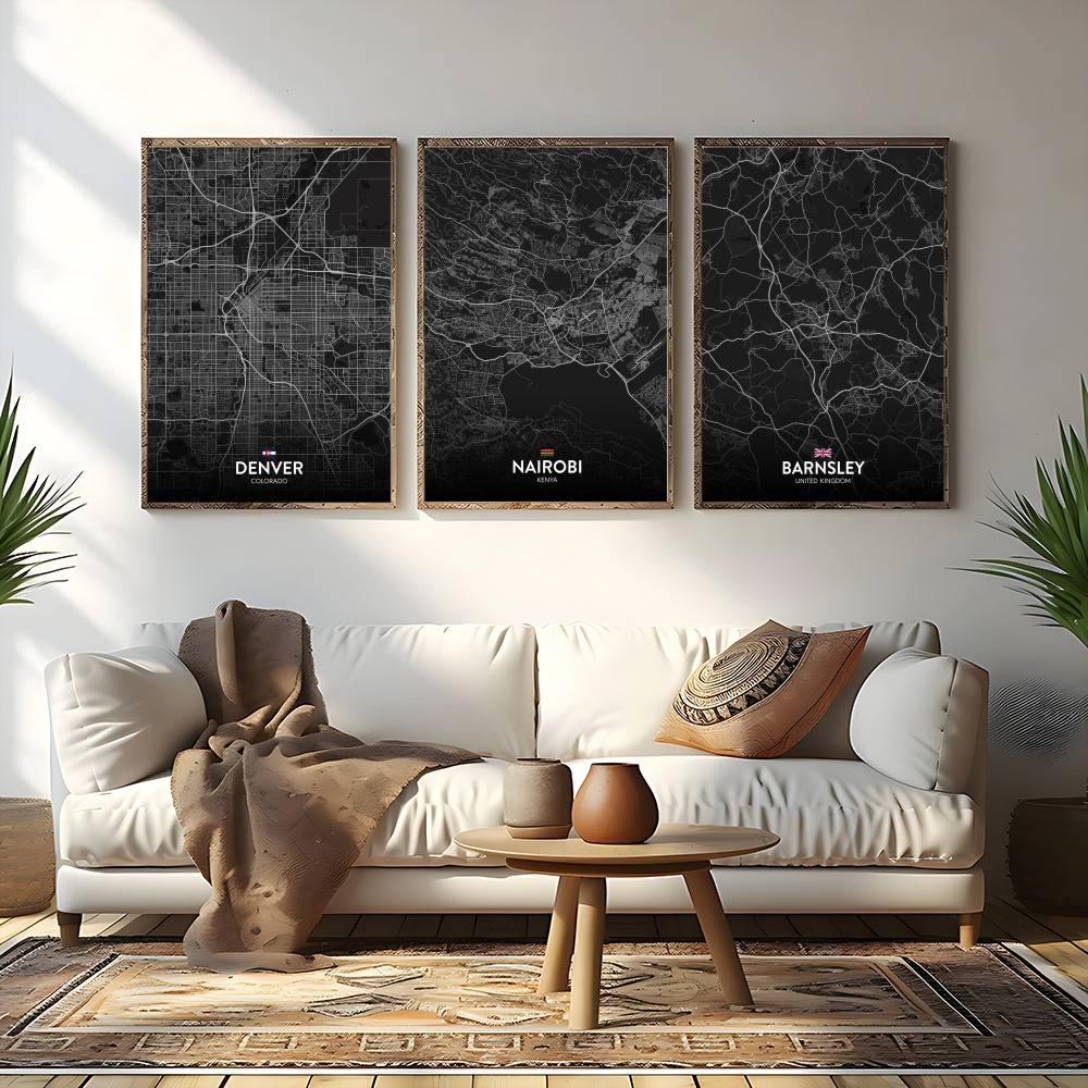 Paris London New York CUSTOM C - đánh giá và giá Custom Map Poster