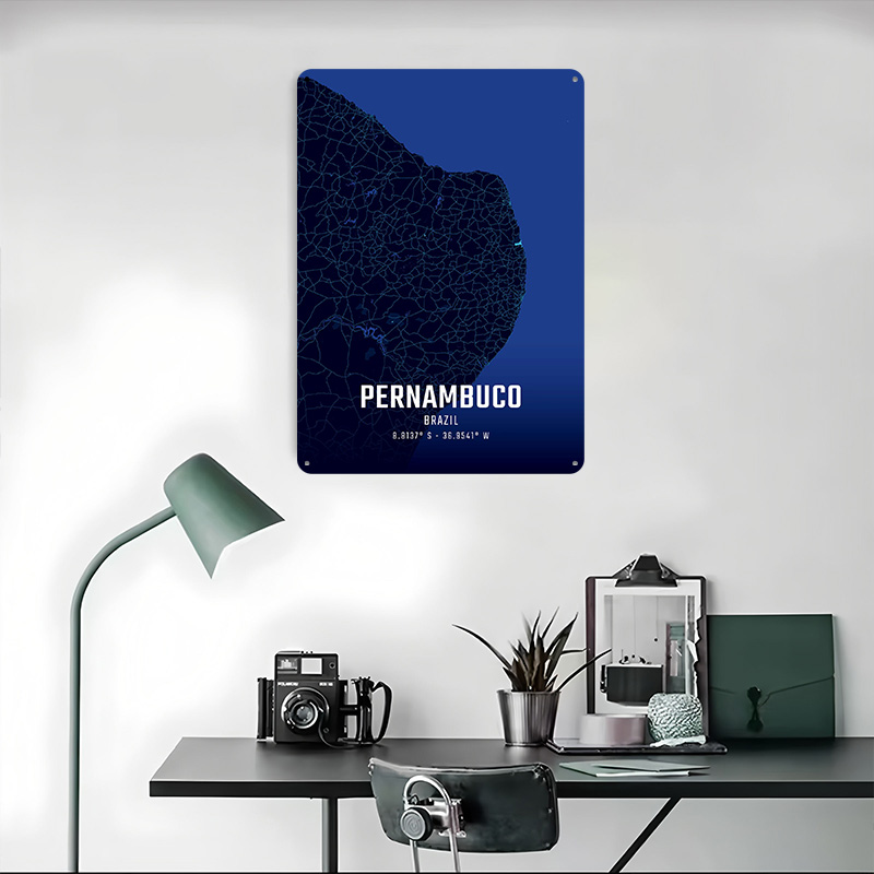 Pernambuco Midnight City Map M - đánh giá và giá Custom Map Poster