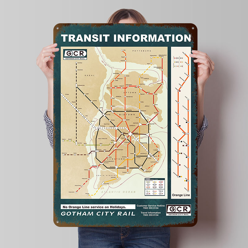 Gotham City Map Printed Poster - đánh giá và giá Custom Map Poster