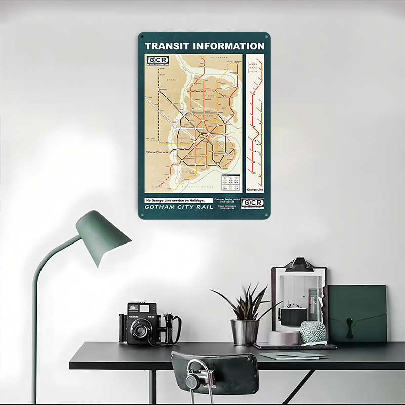 Gotham City Map Printed Poster - đánh giá và giá Custom Map Poster