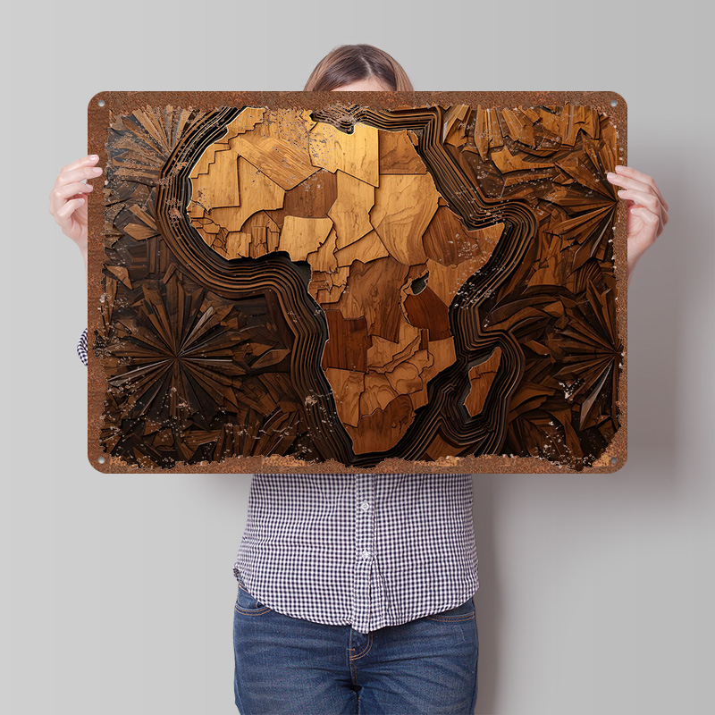 Africa Map Wood Carving Art Pr - đánh giá và giá Custom Map Poster