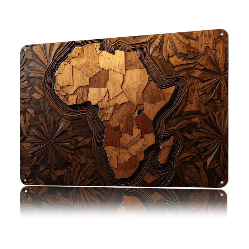 Africa Map Wood Carving Art Pr - đánh giá và giá Custom Map Poster