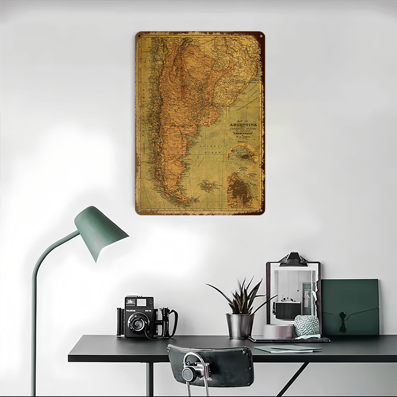 Vintage Map of Argentina Tin P - đánh giá và giá Custom Map Poster