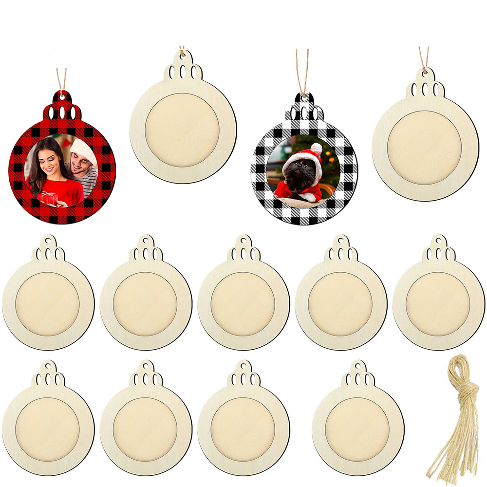 10pcs Christmas Picture Frame  - đánh giá và giá Engraved Wood Frame