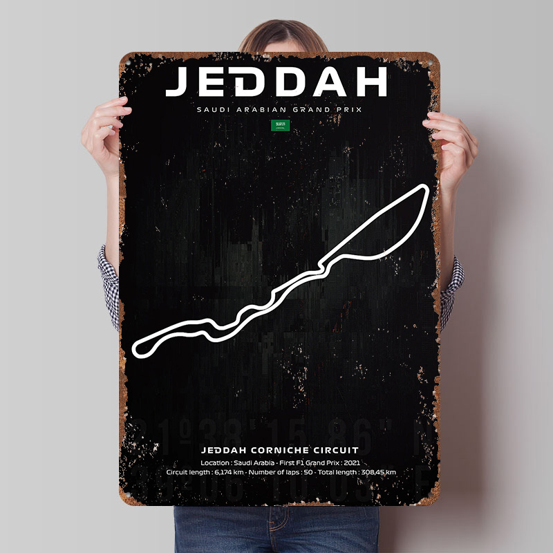 Jeddah Circuit Map Poster Cust - đánh giá và giá Custom Map Poster