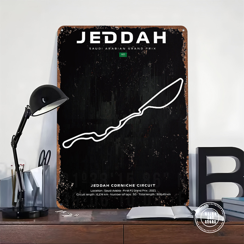 Jeddah Circuit Map Poster Cust - đánh giá và giá Custom Map Poster